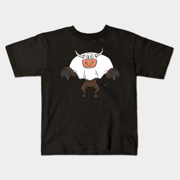 Bull Sheet Kids T-Shirt by joshbaldwin391